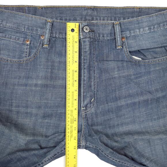 Levis 569 Jeans Mens Size 38x26 Blue Loose Fit Straight Sand Wash High Rise - Picture 5 of 8